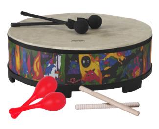 Remo Gathering Drum 7.5″ x 22″ (KI7275-RM)  Boom-Tap-Shake Bundle + 1 pair Rhythm Sticks & Maracas