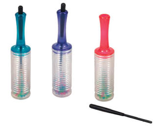 Plastic Guiro Shaker (WMC-SH5001) Buy 3pce Packs @ $4.59ea (1 of ea color) or Single pcs.